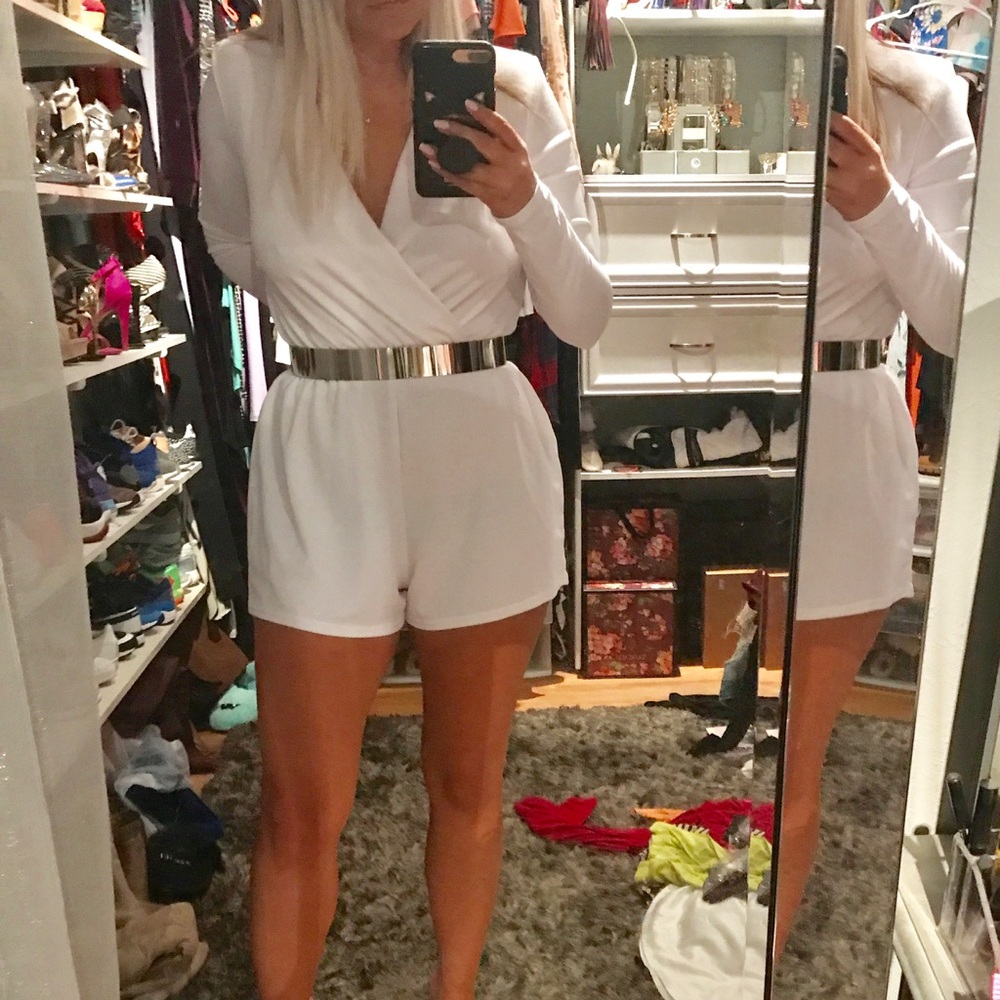 White Missguided Romper